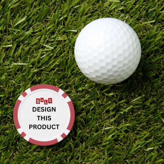 VERKOOP! Poker Chips - Rood - Aangepast (Golfbal Marker)