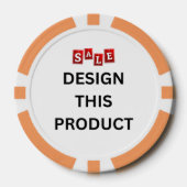 VERKOOP! Poker Chips - Sinaasappel- Custom (Voorkant)