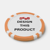 VERKOOP! Poker Chips - Sinaasappel- Custom (Enkel)