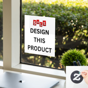 VERKOOP! Raambevestiging - 8 "x8" - Lijm - Rechtho Raamsticker