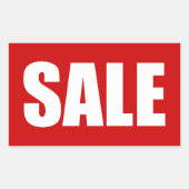 VERKOOP RECHTHOEKIGE STICKER (Voorkant)