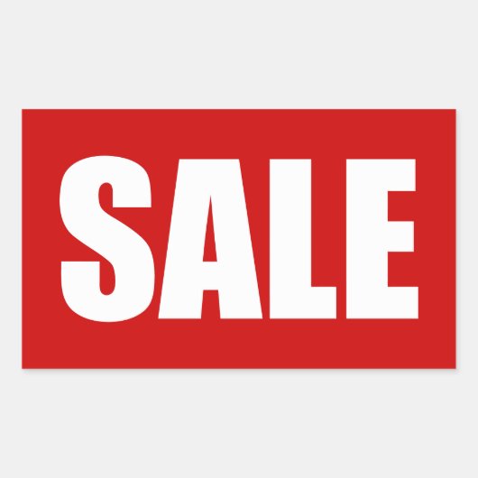 VERKOOP RECHTHOEKIGE STICKER (Voorkant)