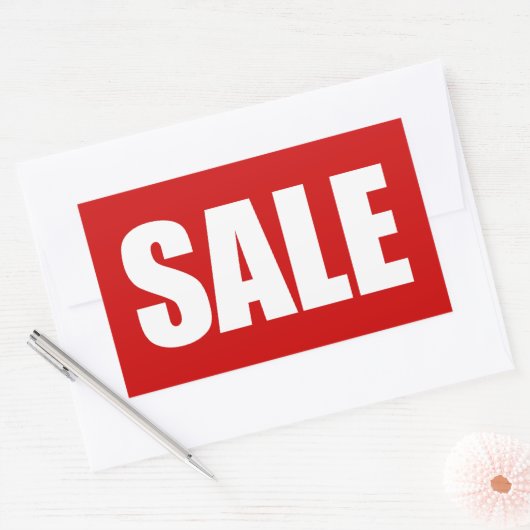 VERKOOP RECHTHOEKIGE STICKER (Envelop)