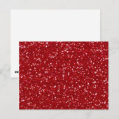 VERKOOP! RED GLITTER BRIEFKAART-NOTE CARD-RECIPE-K BRIEFKAART (Voorkant / Achterkant)