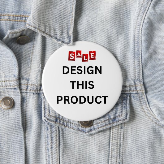 VERKOOP! Ronde Button - groot, 4 inch - Aangepast (In situ)