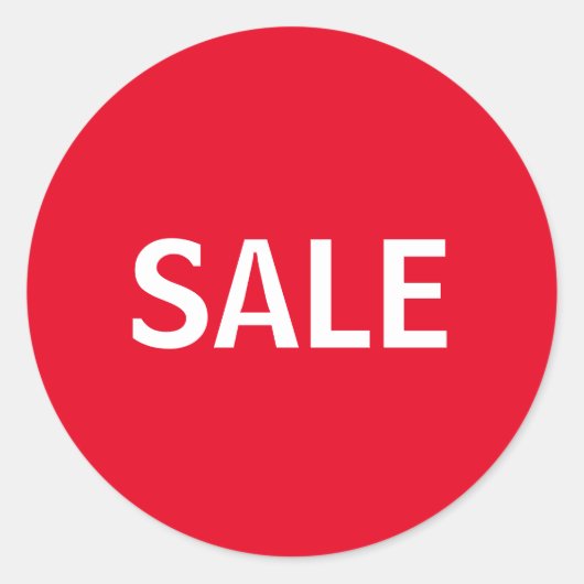 Verkoop Ronde Sticker (Voorkant)