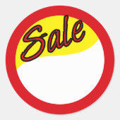 Verkoop Ronde Sticker (Voorkant)