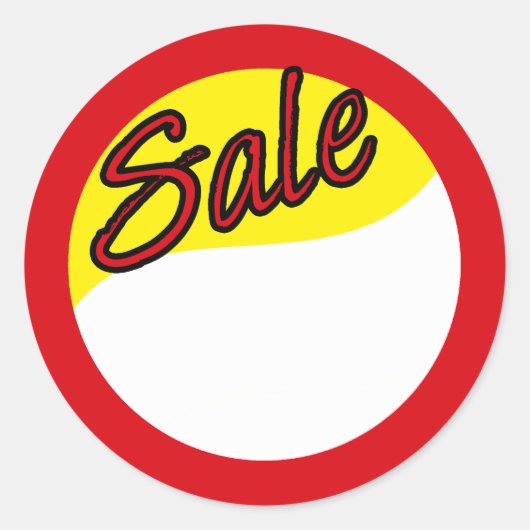 Verkoop Ronde Sticker (Voorkant)