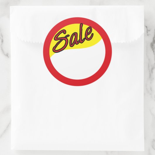 Verkoop Ronde Sticker (Tas)