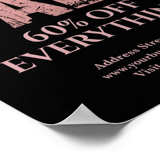 Verkoop Roos goud Typografie Poster (Hoek)