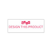 VERKOOP! Rubber Stamp Black Self Inking - Rode ink Zelfinktende Stempel (Design)