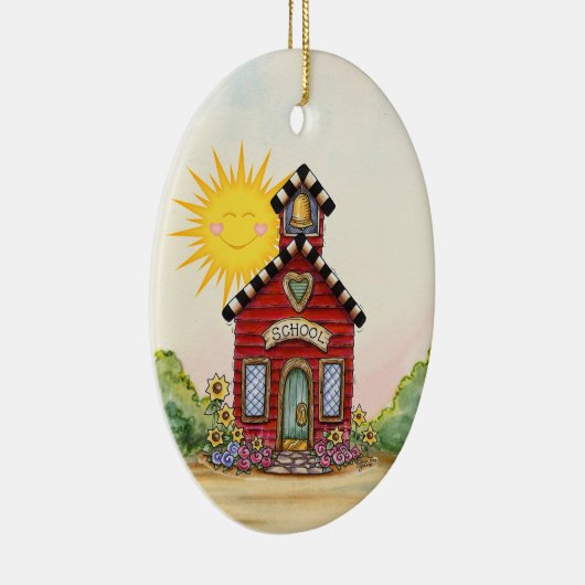 VERKOOP! School House - SRF Keramisch Ornament (Rechts)