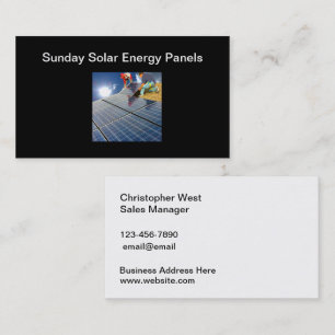 Verkoop & Service van zonne-energiepanelen Visitekaartje