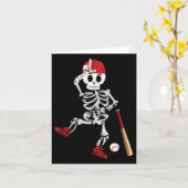 Verkoop Skeleton Halloween Funny Skeleton Verkopen Kaart (Gele Bloem)