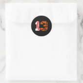 Verkoop Sketll nummer 13 trui Leuke 13e verjaardag Ronde Sticker (Tas)