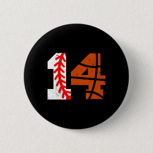 Verkoop Sketll Nummer 14 Jersey Grappig 14e Verjaa Ronde Button 5,7 Cm