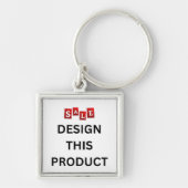 VERKOOP! Sleutelhanger - Premium Square Small - Aa (Voorkant)