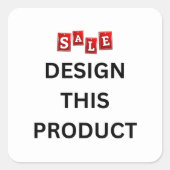 VERKOOP! Stickers - Vierkante Stickers - Blad van  (Voorkant)