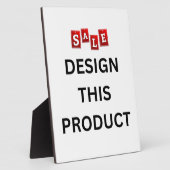 VERKOOP! Tafelblad Plaque met Easel 8x10 - Custom Fotoplaat (Zijkant)