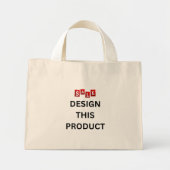 VERKOOP! Tiny Canvas tas - Herbruikbaar - Natuurli (Voorkant)