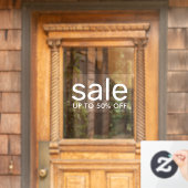 Verkoop tot 50% transparante aangepaste tekst wit raamsticker (Huis Deur)