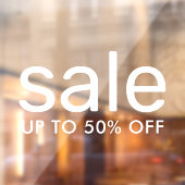 Verkoop tot 50% transparante aangepaste tekst wit raamsticker (Vel 2)