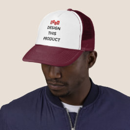 VERKOOP! Trucker Hat - Wit en Maroon - Aanpassen Pet