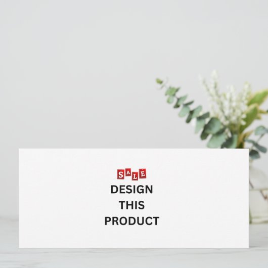 VERKOOP! Uitnodiging - 4 inch x 9,25 inch - Aangep (Staand voorkant)