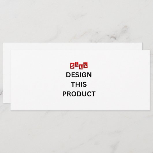 VERKOOP! Uitnodiging - 4 inch x 9,25 inch - Aangep (Voorkant / Achterkant)