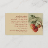 Verkoop van aardbeienbessen visitekaartje (Achterkant)