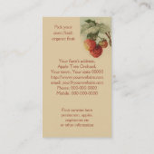 Verkoop van aardbeivruchten visitekaartje (Achterkant)