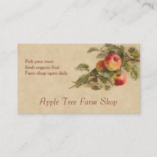 Verkoop van appelfruit visitekaartje