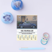 Verkoop van auto's met afscheurtjes flyer (Enkel)