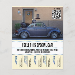 Verkoop van auto's met afscheurtjes  flyer