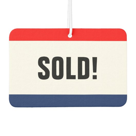 Verkoop van autoverkoop - promotie luchtverfrisser (Voorkant)