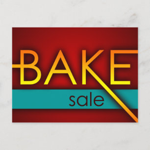 verkoop van bakken (typografisch) briefkaart