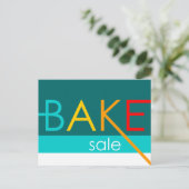 verkoop van bakken (typografisch) briefkaart (Staand voorkant)