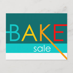 verkoop van bakken (typografisch) briefkaart