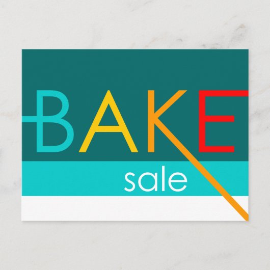 verkoop van bakken (typografisch) briefkaart (Voorkant)