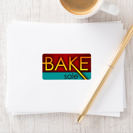 verkoop van bakken (typografisch) etiket (Insitu)