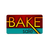 verkoop van bakken (typografisch) etiket (Voorkant)