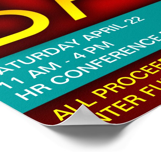 verkoop van bakken (typografisch) poster (Hoek)