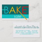 verkoop van bakken (typografisch) visitekaartje (Voorkant / Achterkant)