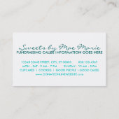 verkoop van bakken (typografisch) visitekaartje (Achterkant)