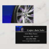 Verkoop van banden en velgen visitekaartje (Voorkant / Achterkant)