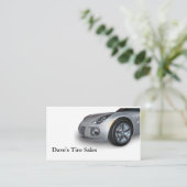Verkoop van banden visitekaartje (Staand voorkant)
