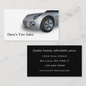 Verkoop van banden visitekaartje (Voorkant / Achterkant)