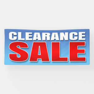 VERKOOP VAN BANNER CLEARANCE - 2.5'x6'
