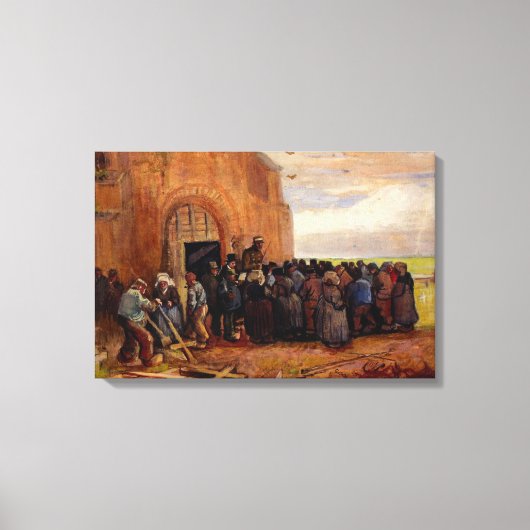 Verkoop van bouwschroot door Vincent van Gogh Canvas Afdruk (Voorkant)