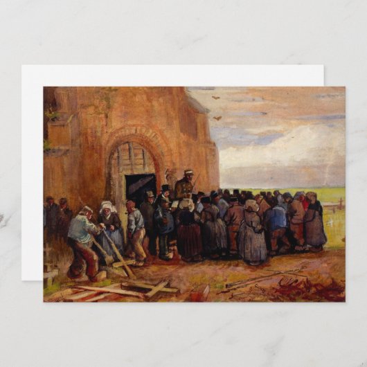 Verkoop van bouwschroot door Vincent van Gogh Kaart (Voorkant / Achterkant)